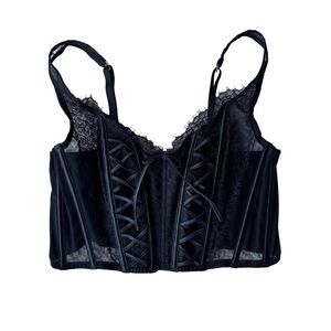 victoria's secret unlined lace-up corset top ♡